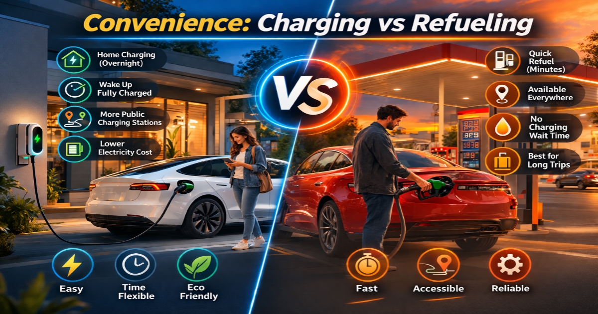 Convenience: Charging vs Refueling